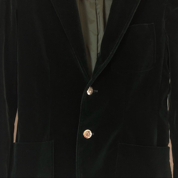 Ralph Lauren Classic Velvet Green Blazer - Picture 4 of 8